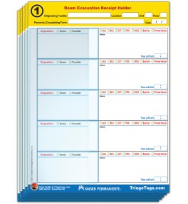 Evac123® Room Evacuation Step 1 Receipt Holder Refill Pack - KP Version