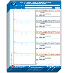 Evac123® Transportation Step 2 Receipt Holder Refill Pack - KP Version