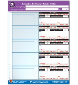 Evac123® Destination Step 3 Receipt Holder Refill Pack - KP Version