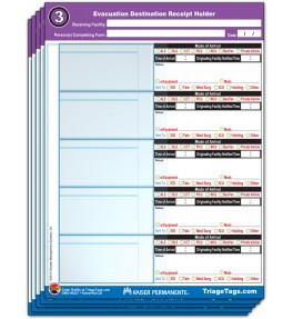 Evac123® Destination Step 3 Receipt Holder Refill Pack - KP Version